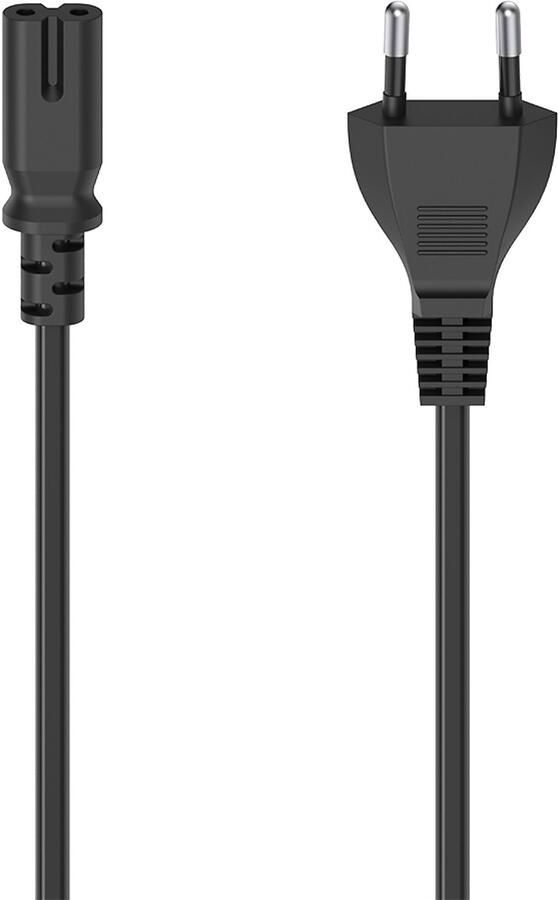 Hama Stroomkabel euro plug 2.5 meter Kabel Zwart