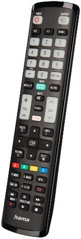Hama Universal Remote Control voor Samsung TVs IR Teachable Illuminating Buttons Afstandsbediening Zwart