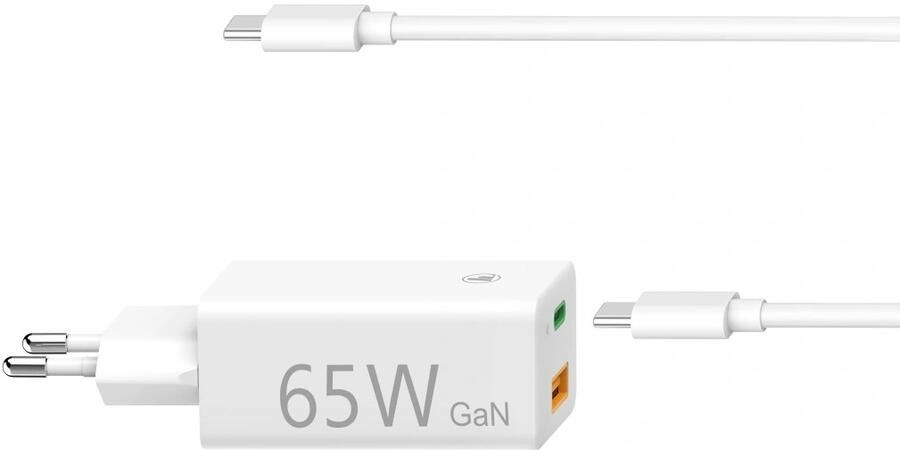 Hama Universele USB-C-notebook-netadapter GaN Power Delivery (PD) 5-20V 65W Oplader Wit