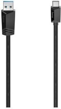 Hama USB-C-kabel USB-A-stekker USB-C-stekker USB 3.2 Gen2 10 Gbit s 1 00 m Kabel Zwart