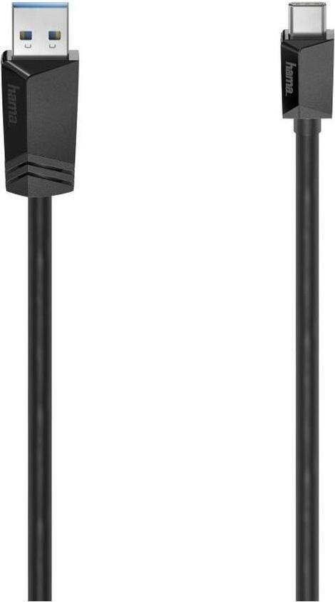 Hama USB-C-kabel USB-C-stekker USB-A-stekker USB 3.2 Gen1 5 Gbit s 0 25 m Kabel Zwart