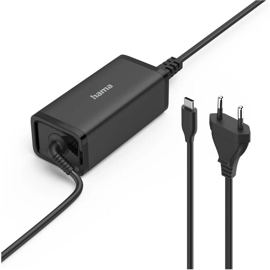 Hama USB-C-notebook-netadapter GaN Power Delivery (PD) 5-20V 100W Oplader Zwart