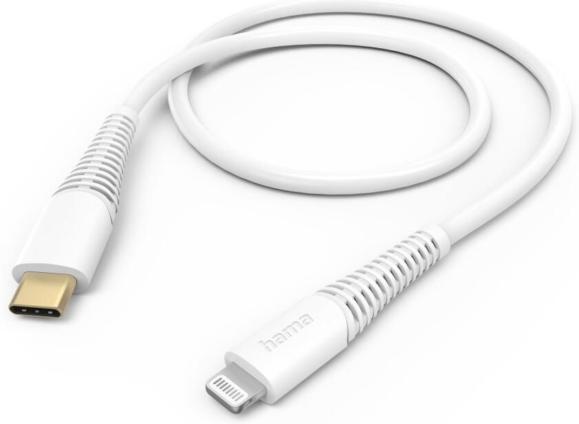 Hama USB-Kabel USB-C naar Lightning 1.5m Oplader Wit