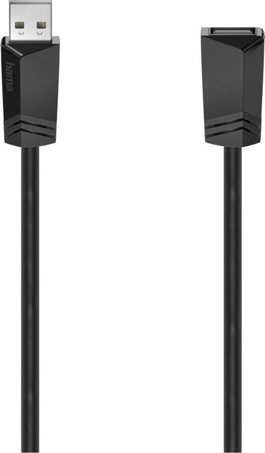 Hama USB-verlengkabel USB 2.0 480 Mbit s 3 00 m Kabel Zwart