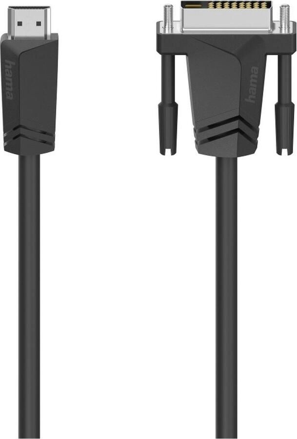 Hama Verbindingskabel HDMI-stekker DVI D-stekker 1 5 m TV accessoire Zwart