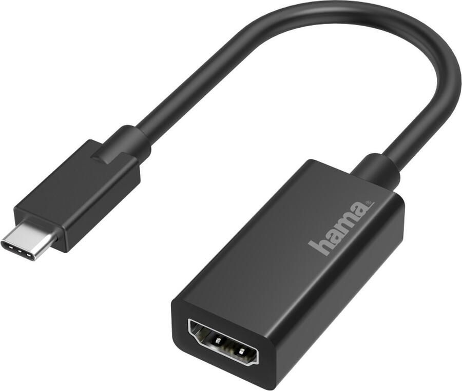 Hama Video-adapter USB-C naar HDMI Ultra-HD 4K HDMI kabel Zwart