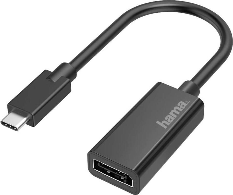 Hama Video-adapter USB-C-stekker DisplayPort-aansluiting Ultra-HD 4K TV accessoire Zwart