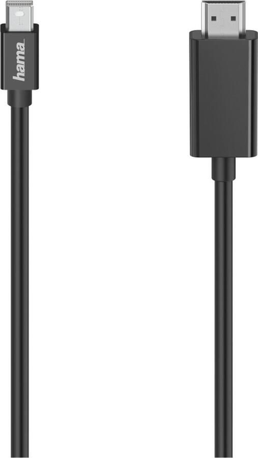 Hama Video-kabel Mini-DP-stekker HDMIO-stekker Ultra-HD 4K 1 50 m HDMI kabel Zwart