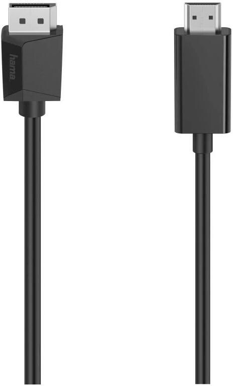 Hama Videokabel DisplayPort-stekker HDMI-stekker Ultra-HD 4K 1 50 m TV accessoire Zwart