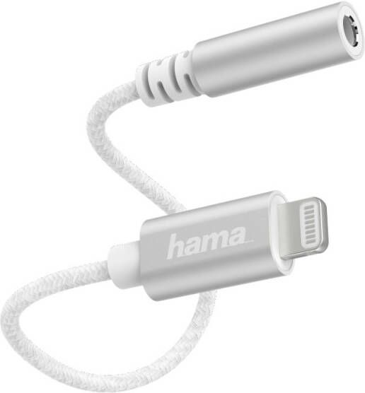 Hama Lightning adapter naar 3 5mm audio aansluiting wit