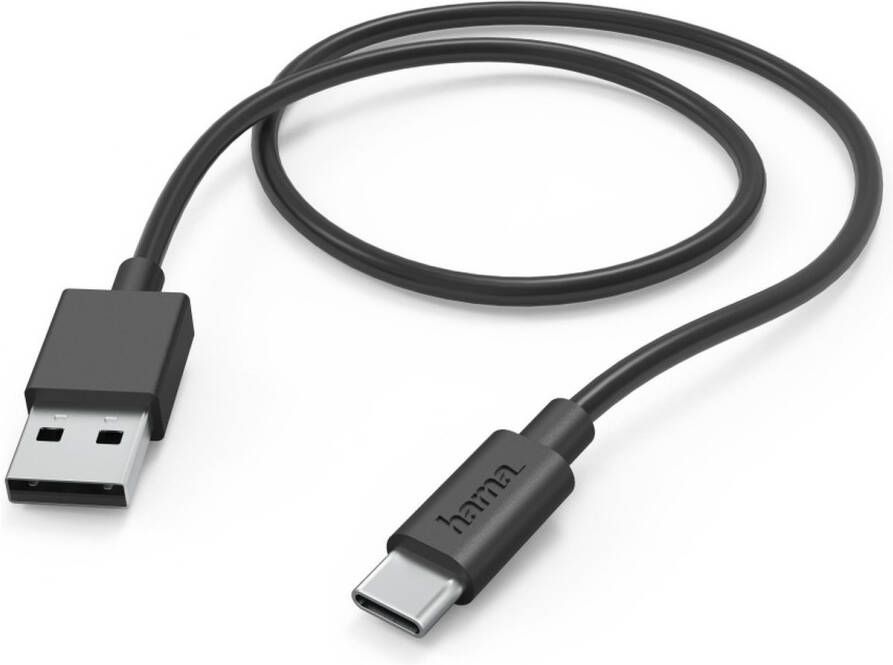 Hama Oplaadkabel USB-A naar USB-C 1 meter Telefonie accessoire Zwart