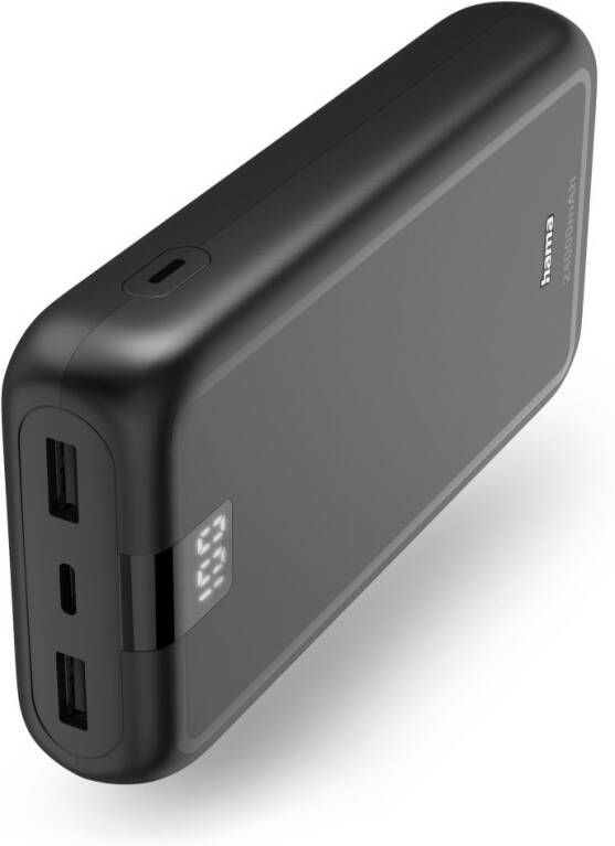 Hama Performance 24 Power Pack 24000 mAh 3 Outputs:USB-C 2x USB-A Powerbank Grijs