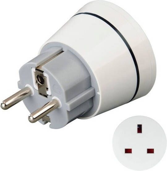 Hama Reisadapter type G 3-polig voor apparaten uit Engeland Commonwealth en V Wifi adapter Wit