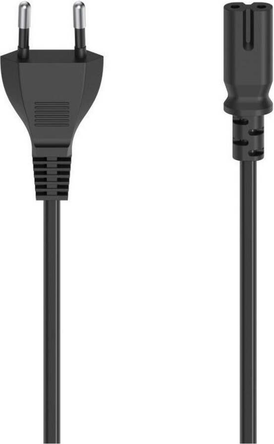 Hama Stroomsnoer euro plug 1.5 meter Kabel Zwart