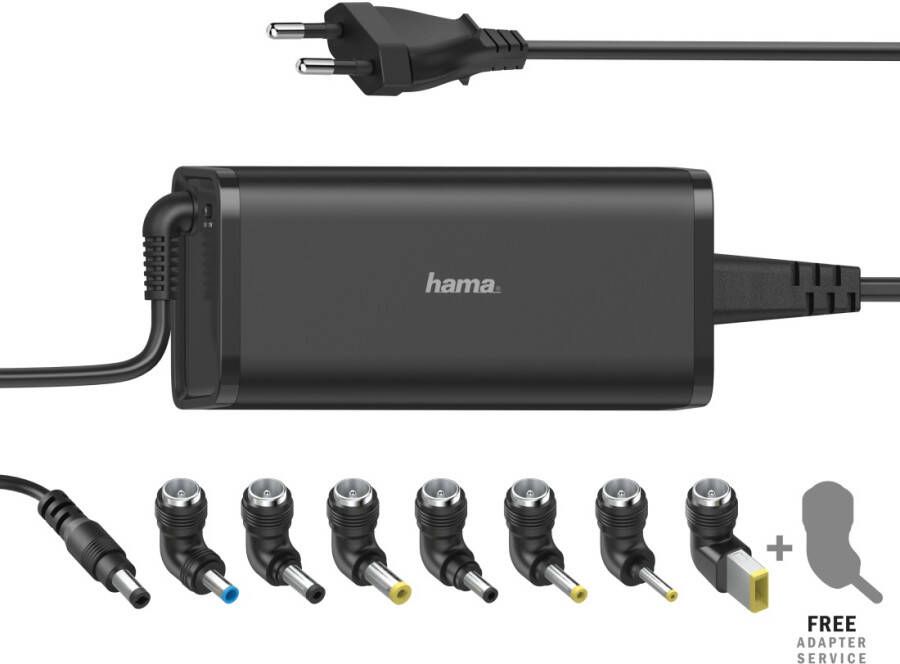 Hama UNIVERSELE NOTEBOOK-NETADAPTER 15-19V 90W Voeding Zwart