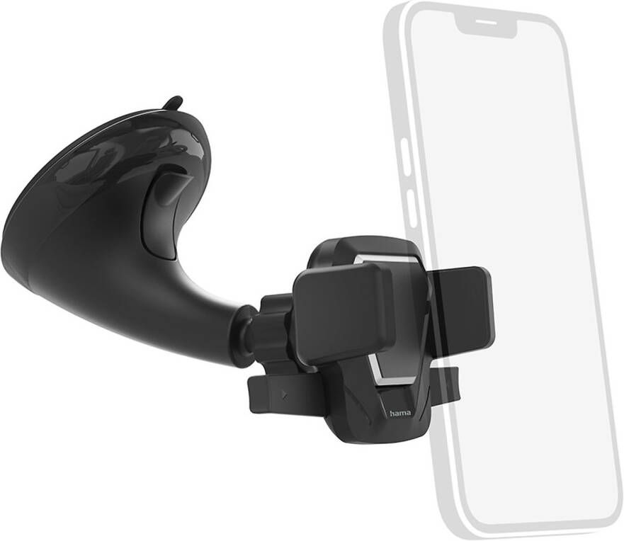 Hama Smartphone-houder Auto gsm-houder "Easy Snap" met zuignap 360° draaibaar universeel