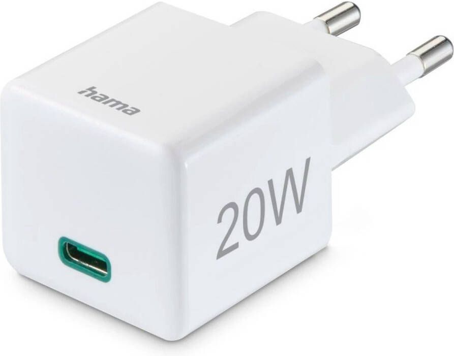 Hama Snellader USB-C 20 W Oplader Wit