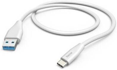 Hama USB-Kabel USB-A naar USB-C 1 5 m Oplader Wit
