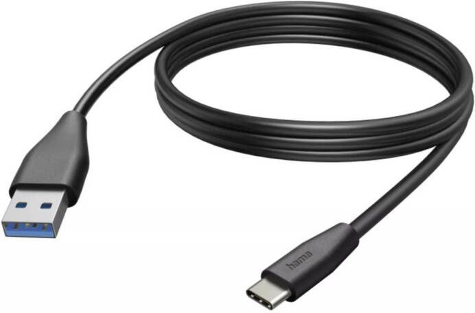 Hama USB-Kabel USB-A naar USB-C 3 m Oplader Zwart