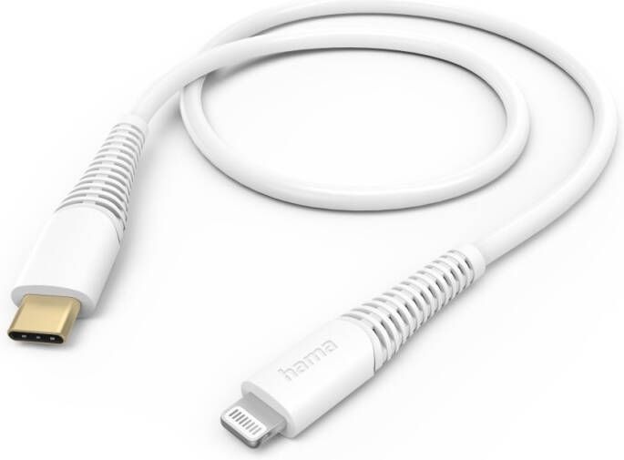 Hama USB-Kabel USB-C naar Lightning 1.5m Oplader Wit