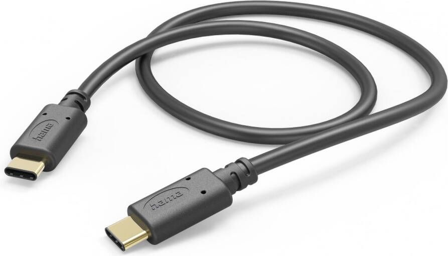 Hama USB-Kabel USB-C naar USB-C 1 m zwart Oplader Zwart