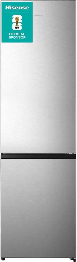 Hisense RB440N4ACC Koelvriescombinatie vrijstaand RVS look 336 liter Rechtsdraaiend (omkeerbaar) C label 35 dB(A) NoFrost