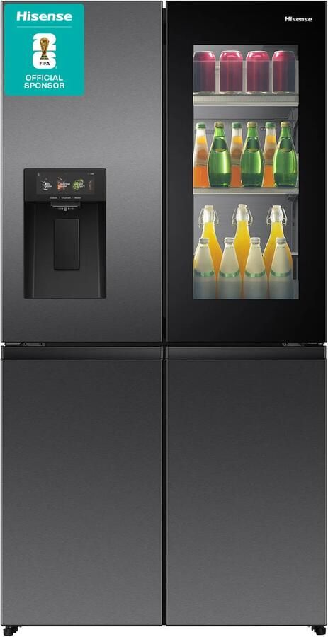 Hisense RQ600P7SKE Amerikaanse koelkast Zwart