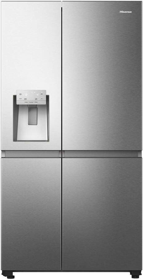 Hisense RS818N4TIC Amerikaanse koelkast Energielabel C Water- & ijsdispenser Metal Cooling No Frost RVS Multi-Air Flow Fast Freeze 35dB (A) Inverter Compressor 632 Liter