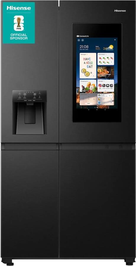 Hisense RS9P628GPFE Amerikaanse koelkast Zwart