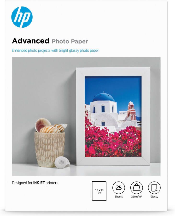 HP Advanced fotopapier glanzend 250 g m2 13 x 18 cm (127 x 178 mm) 25 vellen