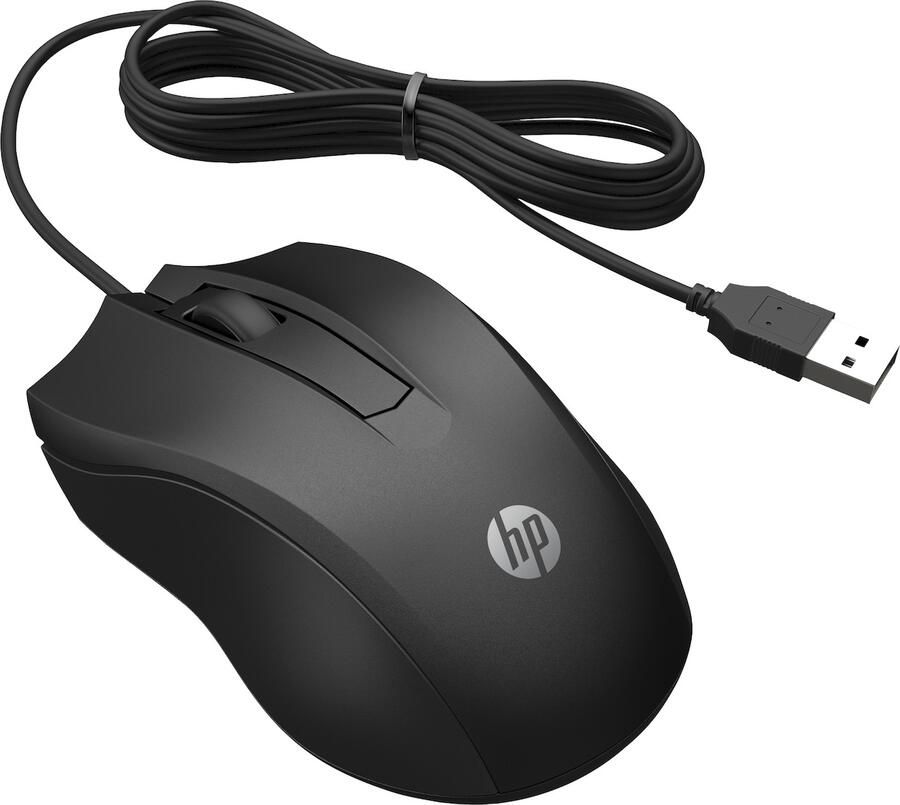 HP 100 Bedrade Muis Zwart