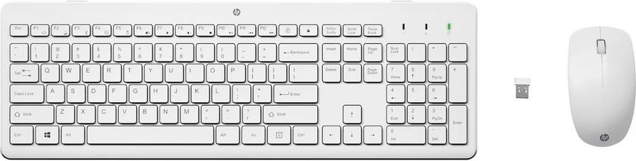 HP 230 WL Mouse+KB Combo WHT EURO Toetsenbord Wit