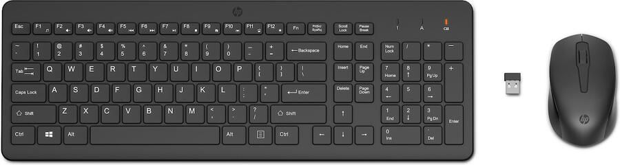 HP 330 draadloze en draadloos toetsenbord en muis Toetsenbord Zwart
