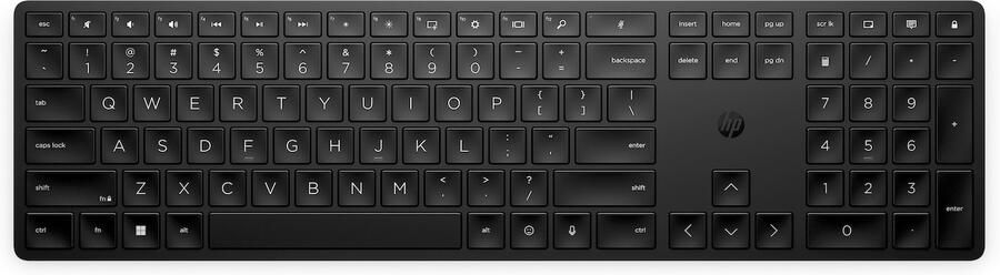 HP 450 Draadloos Toetsenbord programmeerbaar Toetsenbord Zwart