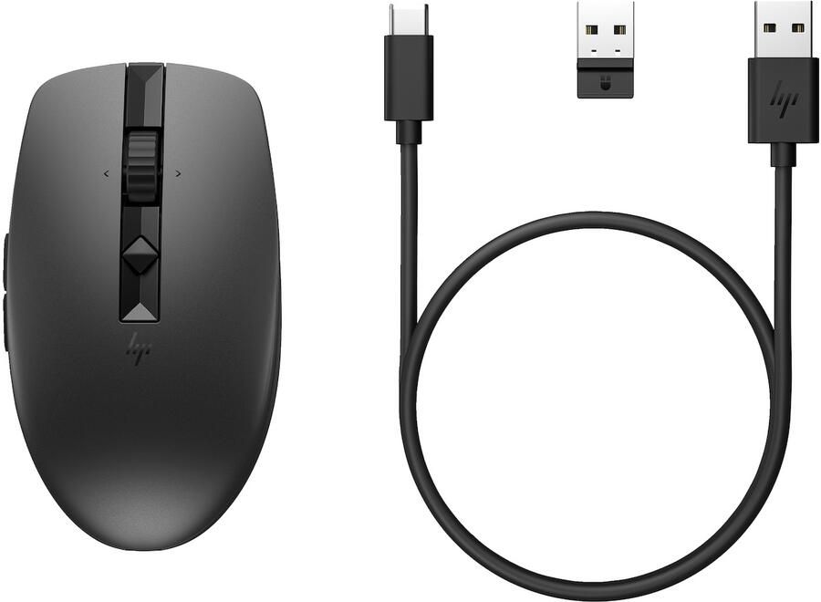 HP 710 RECHBL Silent BLK Bluetooth Mouse EURO Muis Zwart