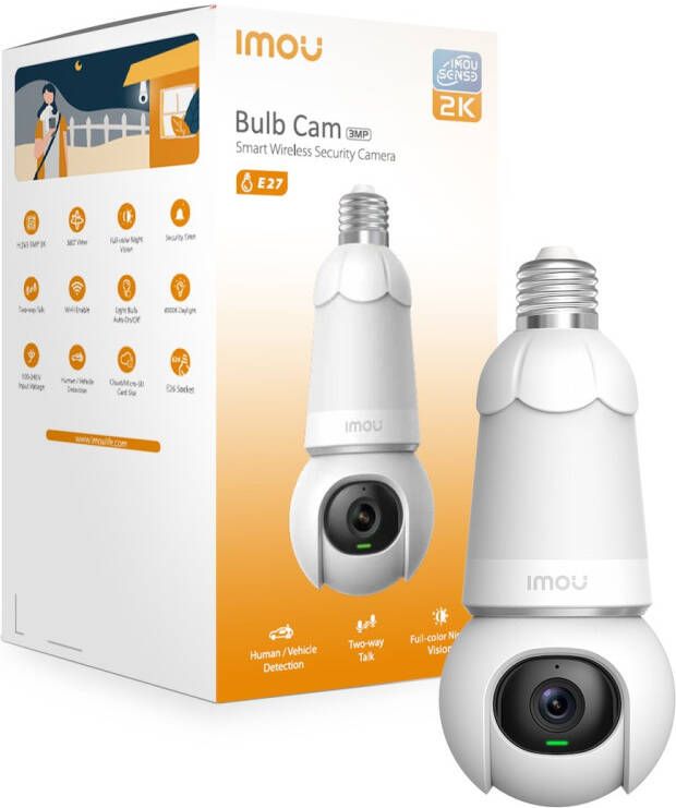 Imou Bulb Cam 2K IP-camera Wit