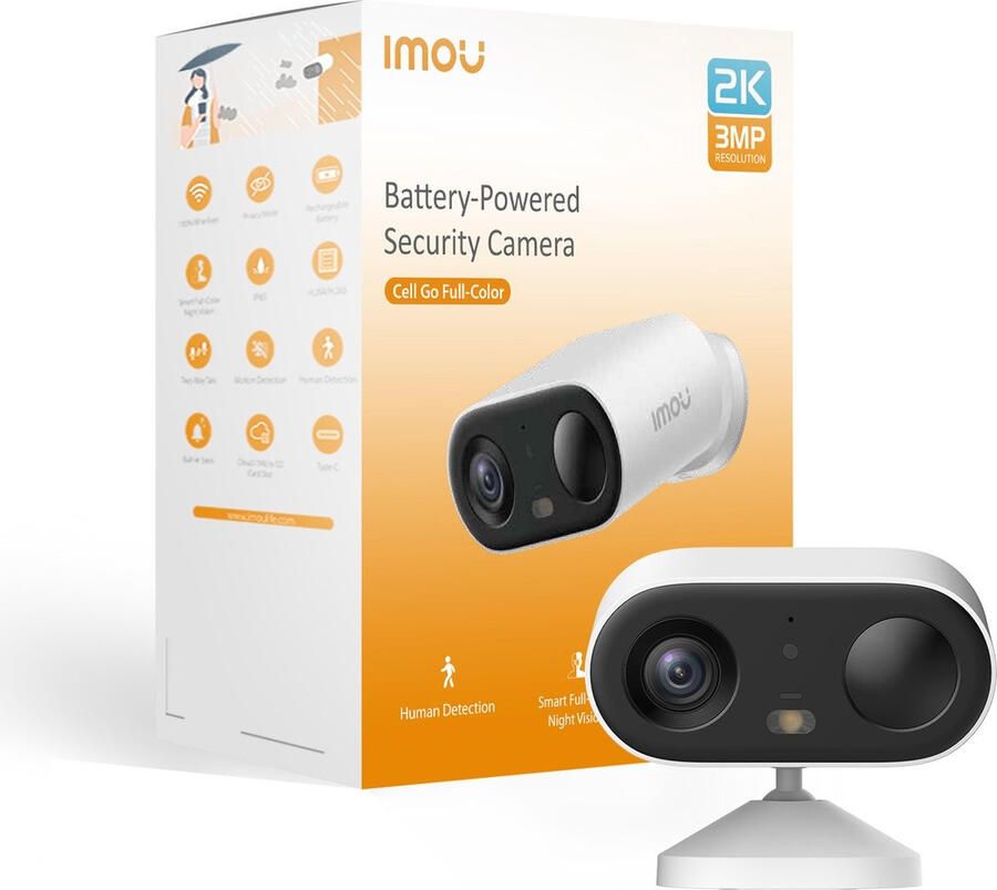 IMOU Cell Go Full Color Beveiligingscamera Voor Buiten Op Batterij 3mp