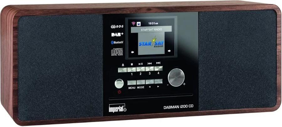 IMPERIAL by TELESTAR Digitale radio (DAB+) DABMAN i200 CD met cd-speler (stereogeluid fm wifi)