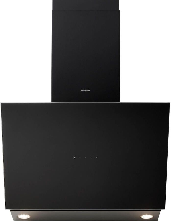 Inventum AKD6005ZWA Schuine afzuigkap 60 cm 665 m³ h 4 standen Timer Energieklasse B Zwart