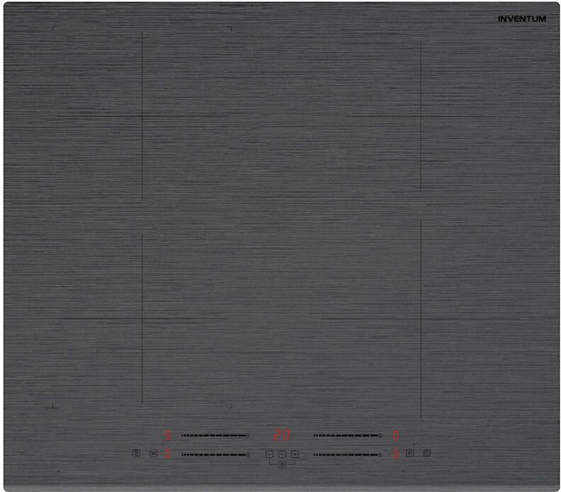 Inventum IKI6035MAT Inbouw inductie kookplaat 60 cm 4 kookzones Bridgefunctie 1- of 2-fase Facetrand voorzijde Matzwart - Foto 3