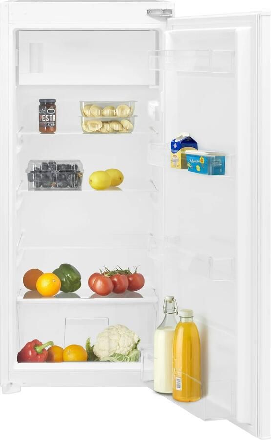 Inventum IKV1222S Inbouw koelkast Vriesvak Nis 122 cm 178 liter Superkoelen 4 plateaus Sleepdeur Wit
