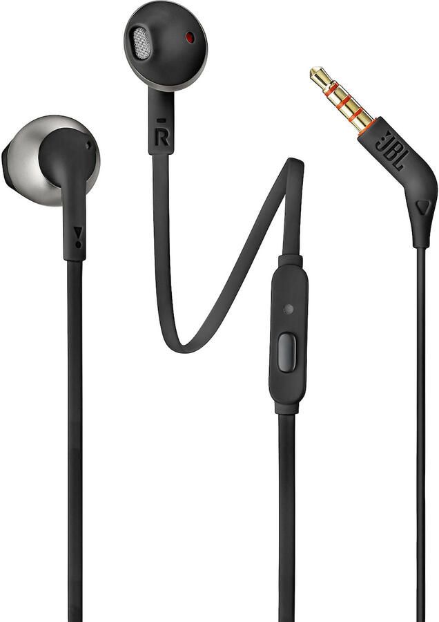 JBL T205 Zwart Bedrade in-ear oordopjes
