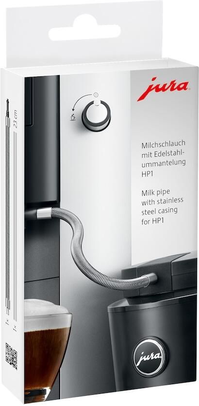 JURA Melkslang met RVS mantel HP1 Koffie accessoire Zilver