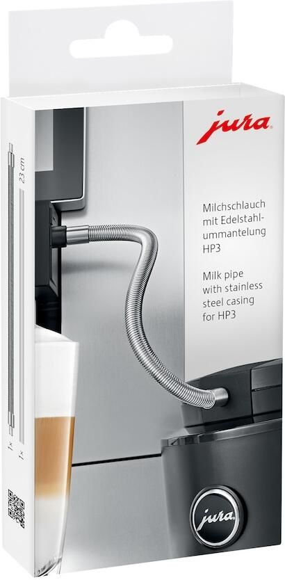JURA Melkslang met RVS mantel HP3 Koffie accessoire Zilver