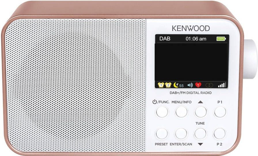 Kenwood CRM30DAB DAB radio Roze
