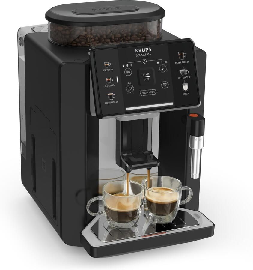 Krups Sensation EA910A volautomatische espressomachine zwart nube