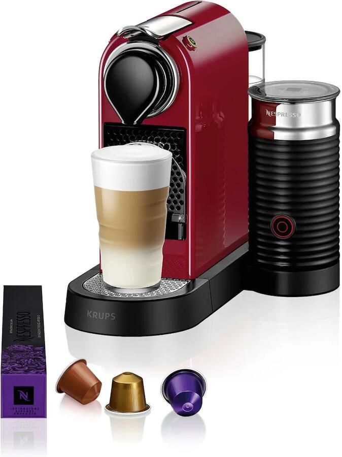 Nespresso Koffiecapsulemachine XN761B CitiZ & Milk van Krups inclusief aeroccino melkopschuimer welkomstpakket met 14 capsules - Foto 4