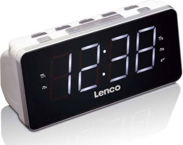 Lenco CR-18 Wekker radio Wit