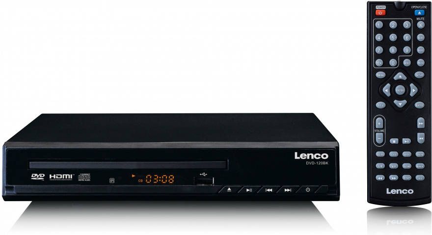 Lenco DVD-speler met HDMI en afstandsbediening Zwart