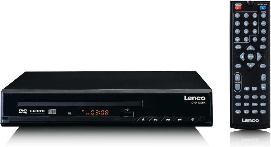 Lenco DVD-speler met HDMI en afstandsbediening Zwart